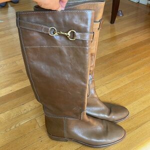 Coach riding brown leather boots size 9
